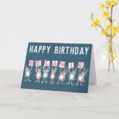 7 Letter-naam Happy Birthday-kaart Kaart (Gele Bloem)