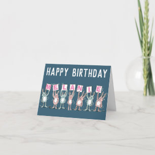 7 Letter-naam Happy Birthday-kaart Kaart