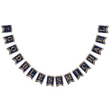 7 Letters Blauw Goud God zegene de doop communie