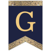 7 Letters Blauw Goud God zegene de doop communie Vlaggetjes (Tweede vlag)