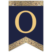 7 Letters Blauw Goud God zegene de doop communie Vlaggetjes (Derde vlag)