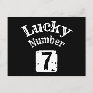 7 - Lucky Number 7 Luck Briefkaart