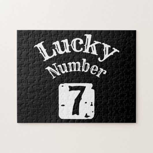 7 - Lucky Number 7 Luck Legpuzzel (Horizontaal)