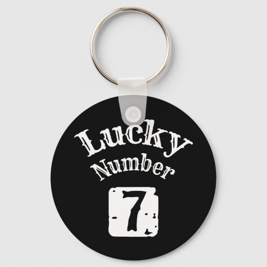 7 - Lucky Number 7 Luck Sleutelhanger (Voorkant)