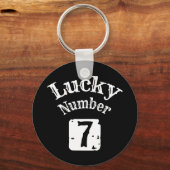 7 - Lucky Number 7 Luck Sleutelhanger (Voorkant)