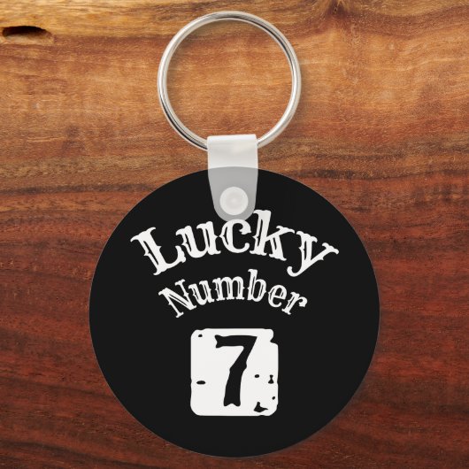 7 - Lucky Number 7 Luck Sleutelhanger (Voorkant)