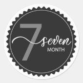 7 maanden Klassieke ronde Sticker (Voorkant)