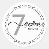 7 maanden Klassieke ronde Sticker (Voorkant)