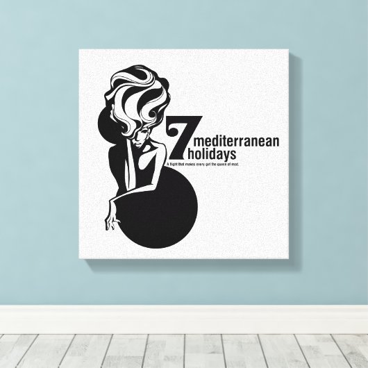 7 mediterranean holidays canvas afdruk (Insitu (Houten vloer))