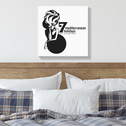 7 mediterranean holidays canvas afdruk (Insitu (Slaapkamer))