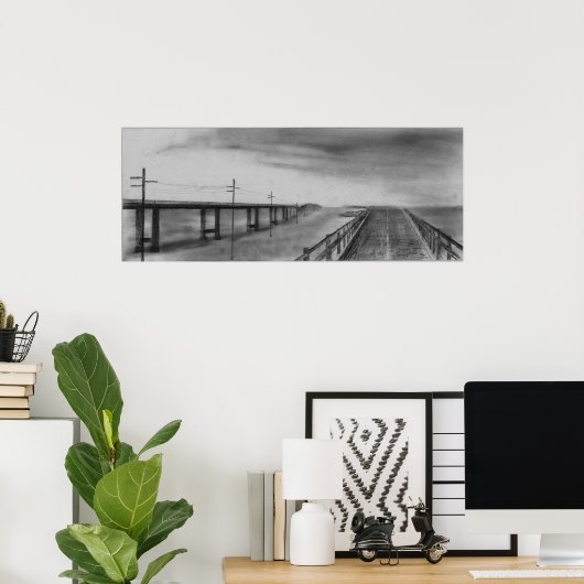 7 Mile Bridge Poster (Thuiskantoor)