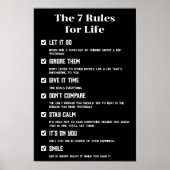 7 Motivatie Poster voor leefregels, 12 "x18" inch (Voorkant)