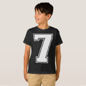 7 Number Seven Team Sports Graphic Varsity Matchin T-shirt (Voorkant volledig)