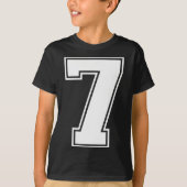 7 Number Seven Team Sports Graphic Varsity Matchin T-shirt (Voorkant)