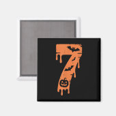 7 Nummer Meme 67 Zes Zeven Halloween Magneet (Voorkant / Achterkant)