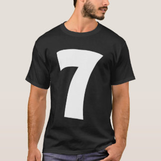7 Nummer Zeven Grappige Meme School Tiener Kind Ma T-shirt