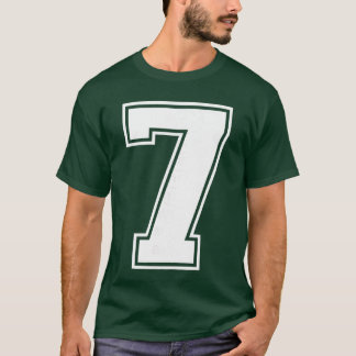 7 Nummer Zeven Team Sport Grafisch Varsity Overeen T-shirt