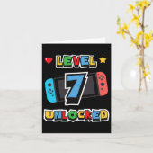 7 Ontgrendeld 7e Verjaardag Kinder Video Game 7 Ja Kaart (Gele Bloem)