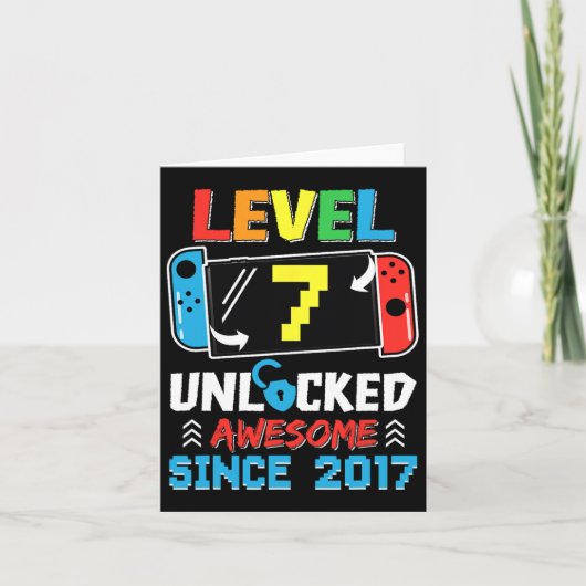 7 Ontgrendeld Geweldige sinds 2017 Video Game Verj Kaart (Voorkant)