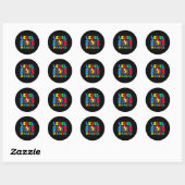 7 Ontgrendelde Gamer 7e Verjaardag Gift Video Game Ronde Sticker (Vel)