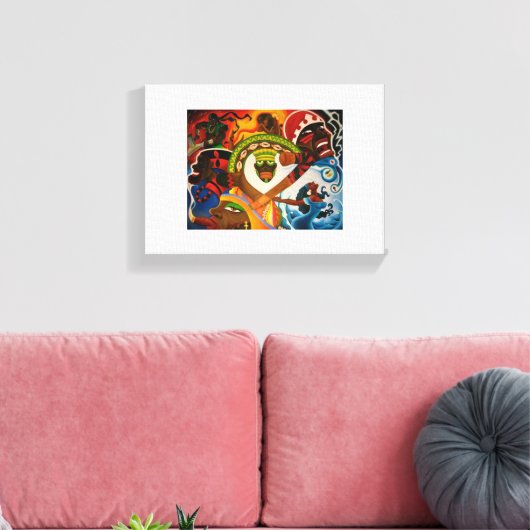 7 Orishas Muur Canvas (Insitu (Woonkamer))