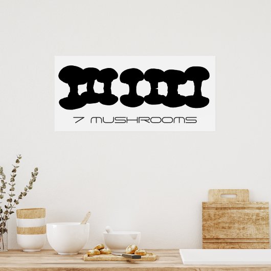 7 Paddenstoelen Poster (Keuken)