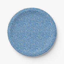 7" Papieren Borden Nevels Blauw met Witte Sneeuwst Bordje