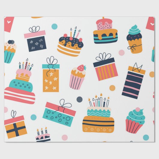 7- patroon van verpakkingspapier op jaarbasis cadeaupapier (Vlak)