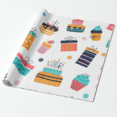 7- patroon van verpakkingspapier op jaarbasis cadeaupapier (Uitgerold)