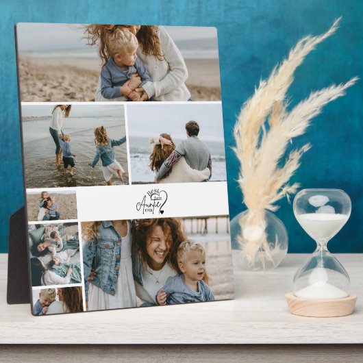 7 Personalized Best Aunt Photo Collage Fotoplaat (Zijkant)