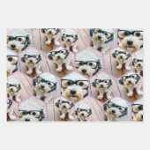 7 Photo Collage - funky hexagon honingraatpatroon Inpakpapier Vel (Voorkant 3)