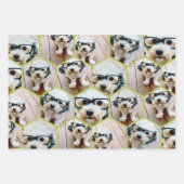 7 Photo Collage - funky hexagon honingraatpatroon Inpakpapier Vel (Voorkant)
