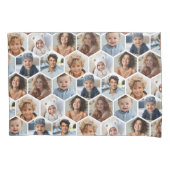7 Photo Collage - honingraat hexagon patroon Kussensloop (Voorkant)