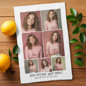 7 Photo Collage - Modern Minimal Zwart-wit Theedoek