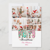 7 Photo Colorful Retro Merry Christmas Feestdagenkaart (Voorkant)