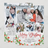 7 PHOTO-kerstfeestmaal roestvrij Birch Bark Greeti Feestdagenkaart (Voorkant / Achterkant)