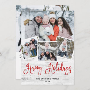 7 PHOTO-kerstfeestmaal roestvrij Birch Bark Greeti Feestdagenkaart