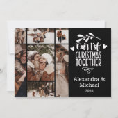 7 Photo Minimalist First Christmas Together Feestdagenkaart (Voorkant)
