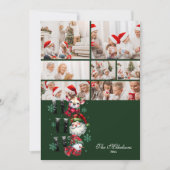 7 Photo Retro Santa & Friends Christmas Feestdagenkaart (Voorkant)