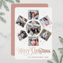7 PHOTO Sparkle Merry kerstgring Roos Gold