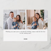 7 PHOTO Sparkle Merry-kerstgroet Folie Feestdagenkaart (Achterkant)