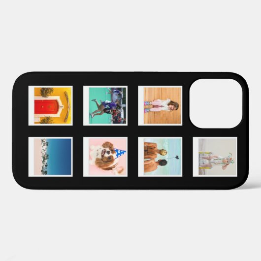 7 Photo Template Zwart Case-Mate iPhone Case (Achterkant (horizontaal))