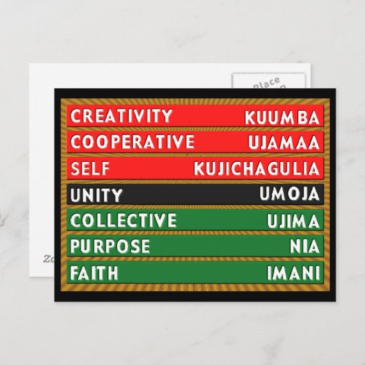 7 principes briefkaart (Voorkant / Achterkant)