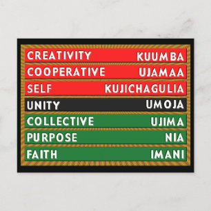 7 principes briefkaart