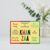 7 Principes Modern Kwanzaa Holiday Card Feestdagenkaart (Staand voorkant)