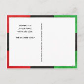 7 Principes Modern Kwanzaa Holiday Card Feestdagenkaart (Achterkant)