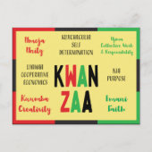 7 Principes Modern Kwanzaa Holiday Card Feestdagenkaart (Voorkant)