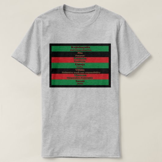 7 Principes van het Shirt van Kwanzaa (Design voorkant)