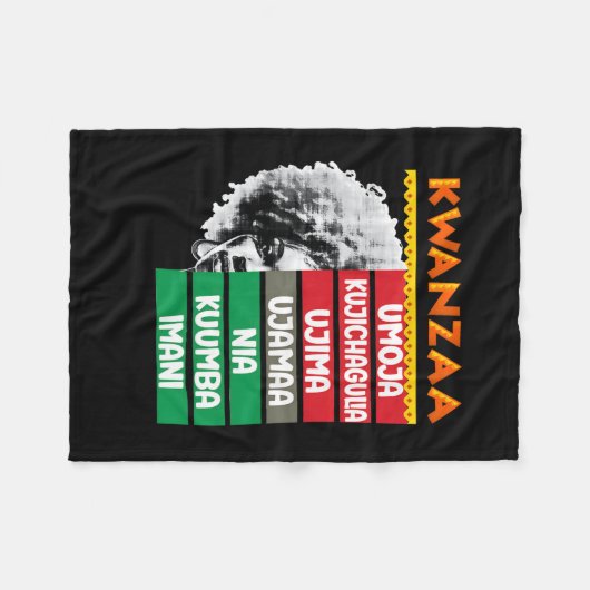 7 principes van Kwanzaa4 Fleece Deken (Voorkant (Horizontaal))