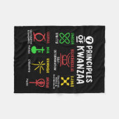 7 Principes van Kwanzaa Black Afro-Amerikaanse Man Fleece Deken (Voorkant (Horizontaal))